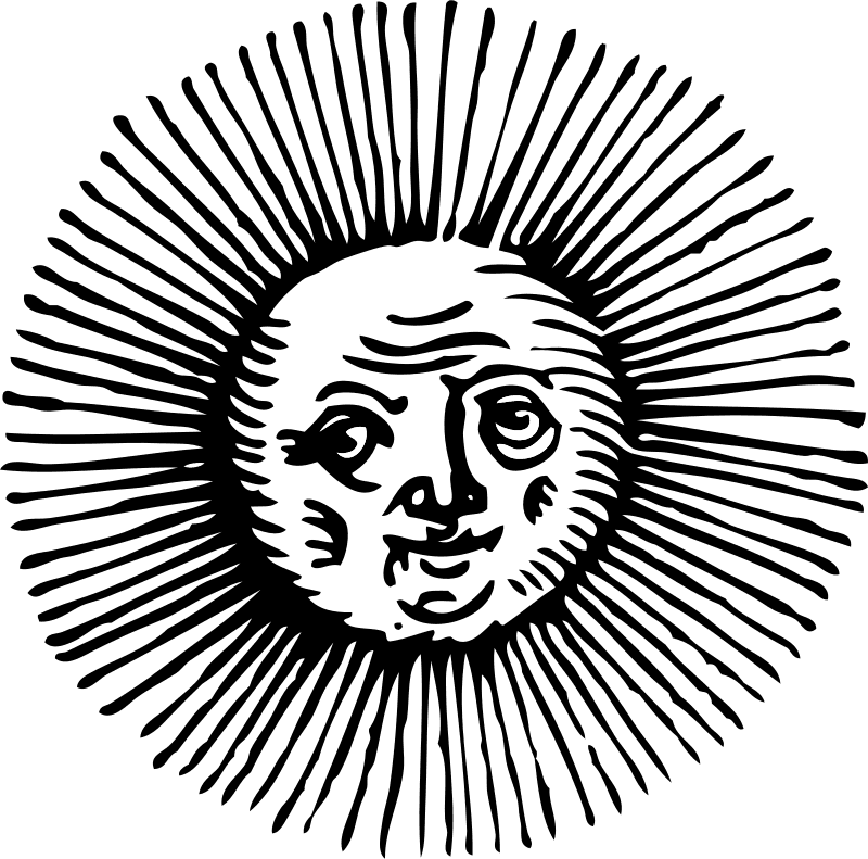Sun Clipart Black And White - Vintage Sun Vector Png - Free Transparent PNG Clipart Images Download. - Transparent PNG Free Download | PNGio