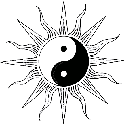 Sun Drawing Clipart - Yin And Yang Sun - Free Transparent PNG Clipart Images Download. - Transparent PNG Free Download | PNGio