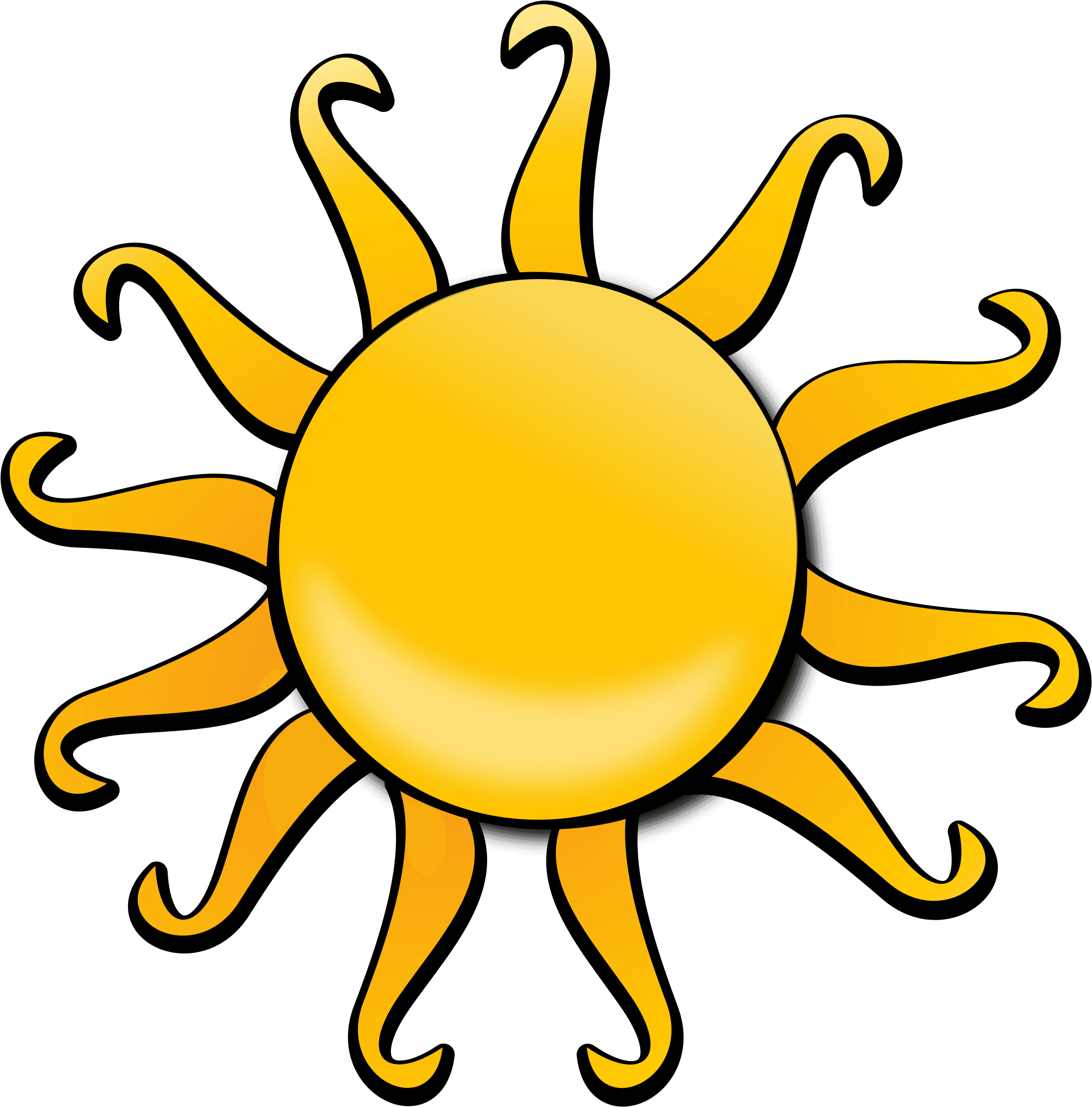 Big Image - Clip Art Sun With Rays - Free Transparent PNG Clipart Images Download. - Transparent PNG Free Download | PNGio