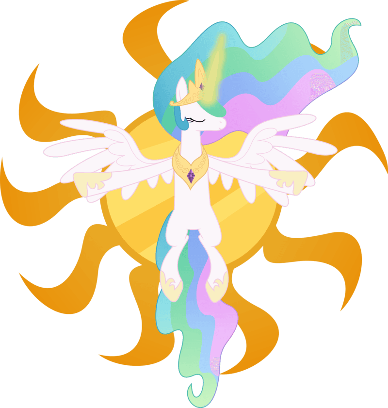 Rise Of The Sun By Racefox - Mlp Celestia Raising The Sun - Free Transparent PNG Clipart Images Download. - Transparent PNG Free Download | PNGio
