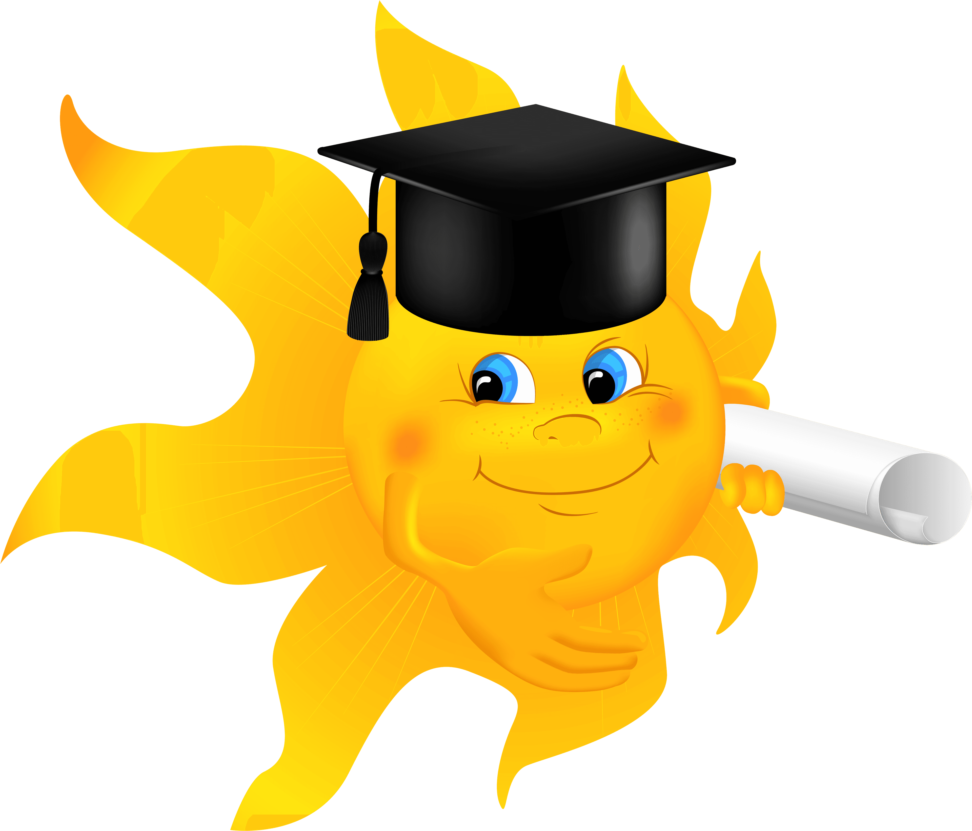 Diploma Clip Art - Sun School Clipart - Free Transparent PNG Clipart Images Download. - Transparent PNG Free Download | PNGio
