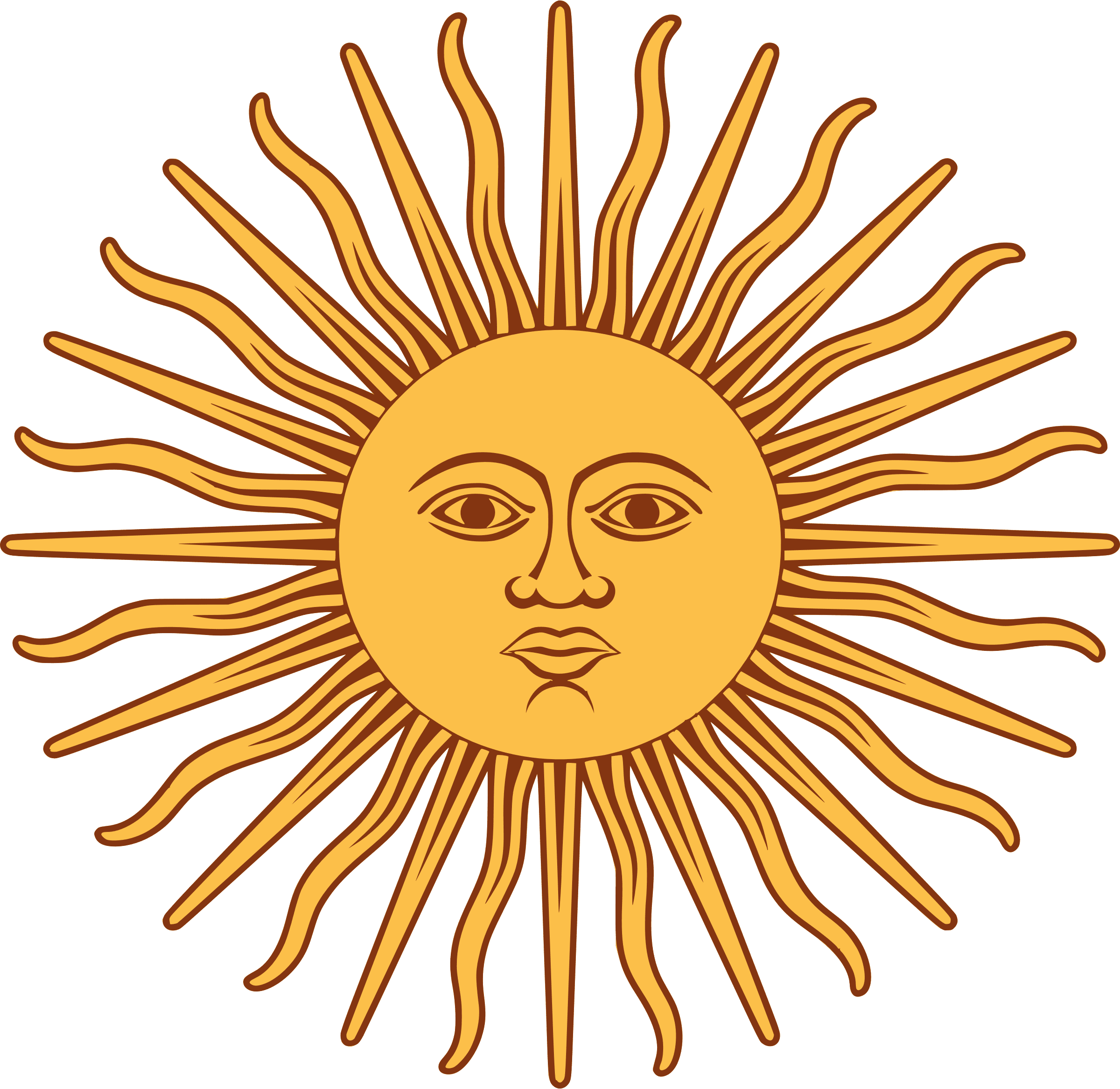 Illustration Of The Sun - Sun From Argentina Flag - Free Transparent PNG Clipart Images Download. - Transparent PNG Free Download | PNGio