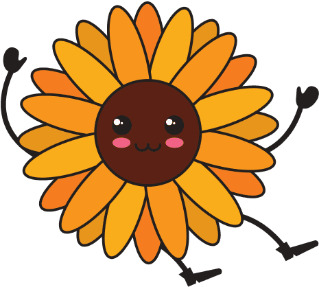 Cute Sunflower Kawaii Character - Phillip Martin Clipart Sun - Free Transparent PNG Clipart Images Download. - Transparent PNG Free Download | PNGio