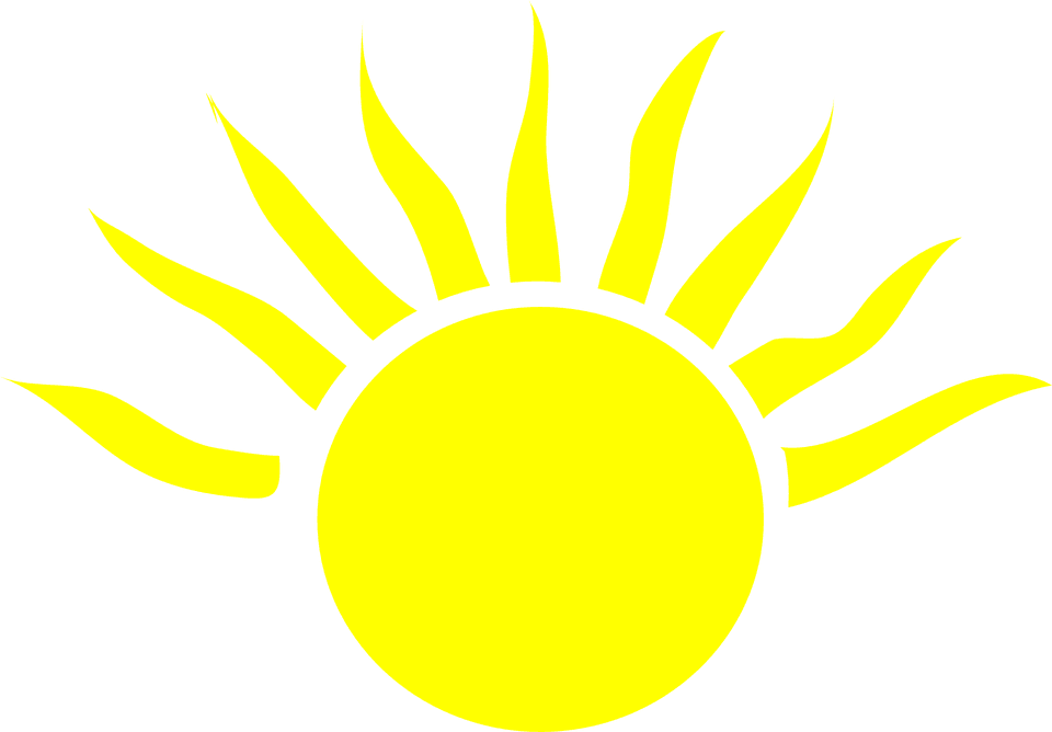 Half Sun Clipart 2, - Cartoon Sun With Black Background - Free Transparent PNG Clipart Images Download. - Transparent PNG Free Download | PNGio