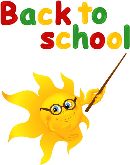 Back To School With Sun Png Clipart Image - Sun Cartoon School - Free Transparent PNG Clipart Images Download. - Transparent PNG Free Download | PNGio