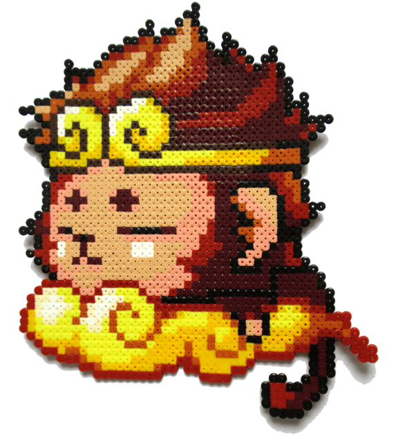 Made With Hama Perler Beads Feel Free To Look At My - Sun Wukong Pixel Art - Free Transparent PNG Clipart Images Download. - Transparent PNG Free Download | PNGio
