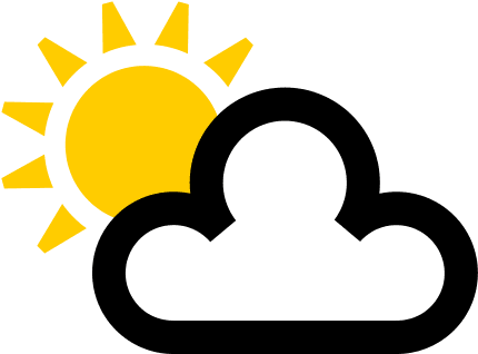 79° - Sun And Cloud Weather Symbol - Free Transparent PNG Clipart Images Download. - Transparent PNG Free Download | PNGio