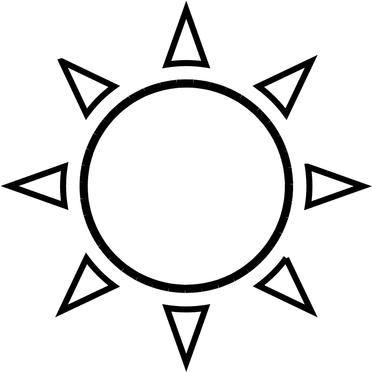 Sun Clipart Black And White - Simple Sun Drawing - Free Transparent PNG Clipart Images Download. - Transparent PNG Free Download | PNGio