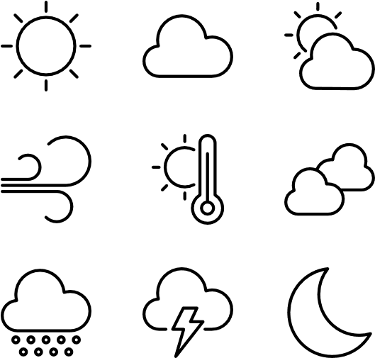 Weather - Sun Outline - Free Transparent PNG Clipart Images Download. - Transparent PNG Free Download | PNGio