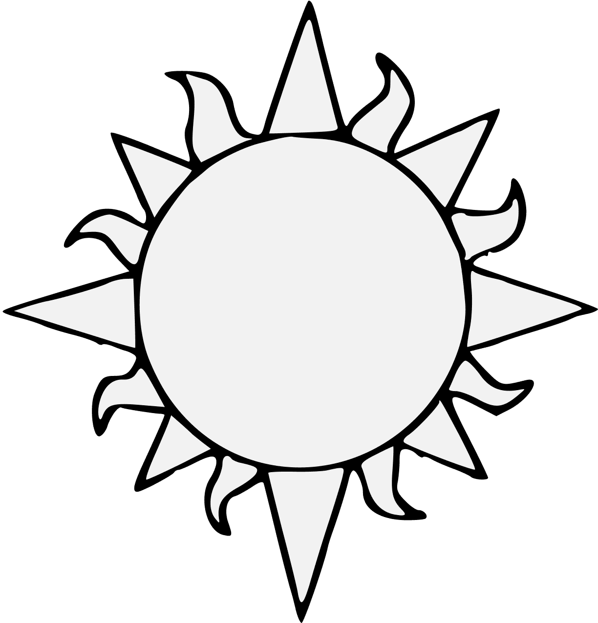 Clipart Happy Sun - Outline Sun Clipart Black And White - Free Transparent PNG Clipart Images Download. - Transparent PNG Free Download | PNGio