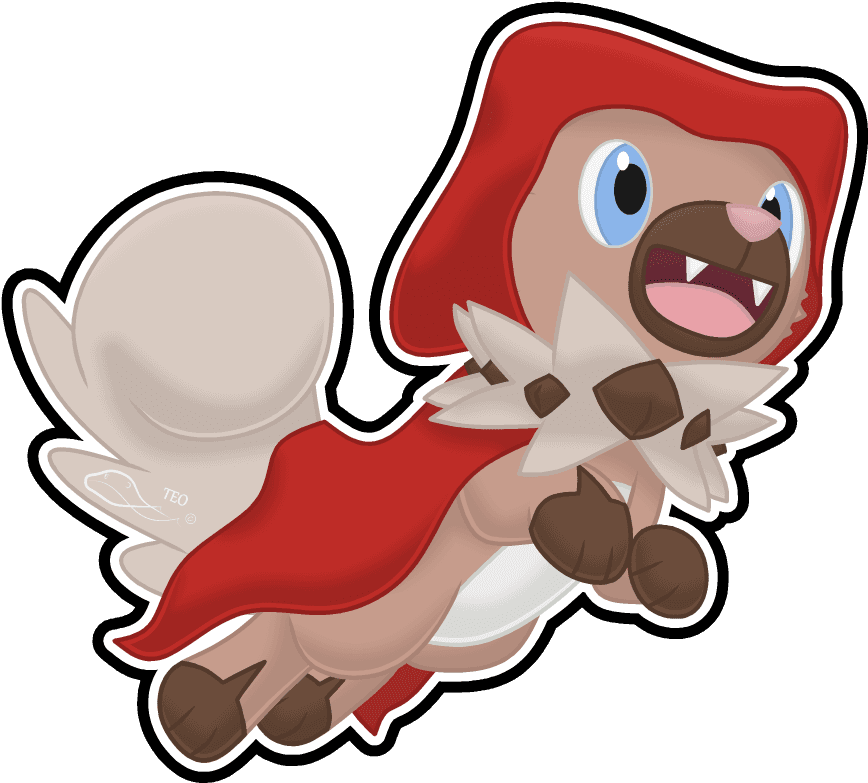 Red Riding Rockruff By The Emerald Otter - Pokémon Sun And Moon - Free Transparent PNG Clipart Images Download. - Transparent PNG Free Download | PNGio