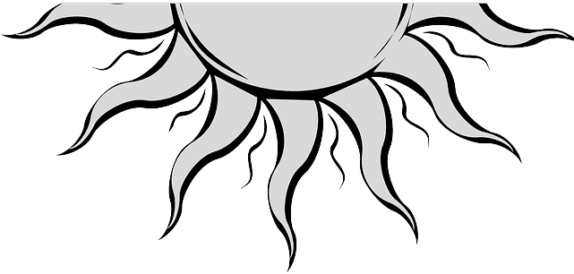 Warmth Sun, Sunlight, Summer, Sunrays, Sunbeams, Warmth - Draw A Half Sun - Free Transparent PNG Clipart Images Download. - Transparent PNG Free Download | PNGio