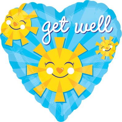 18" Get Well Smiley Suns - 18 Inch Get Well Smiley Suns 2s-flat - Free Transparent PNG Clipart Images Download. - Transparent PNG Free Download | PNGio