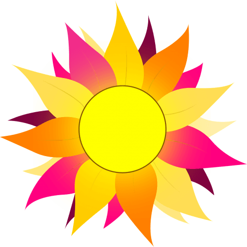 Pink And Orange Sun - Free Transparent PNG Clipart Images Download. - Transparent PNG Free Download | PNGio
