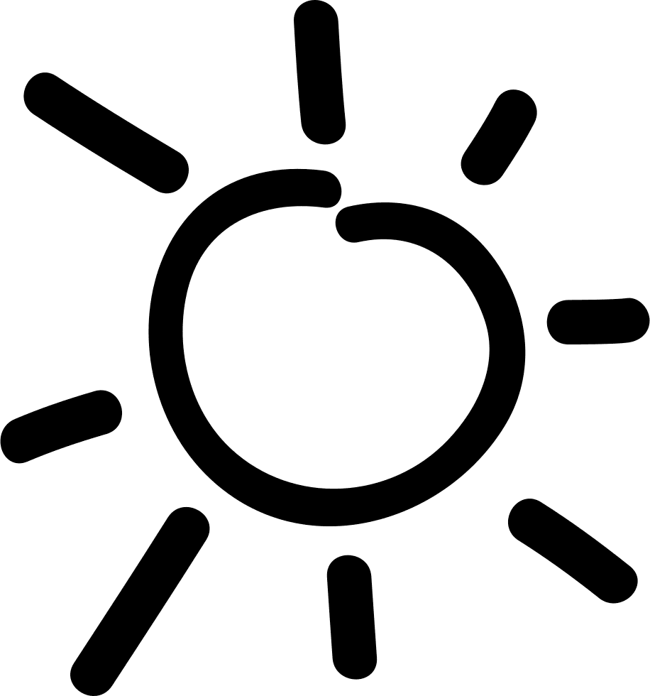 Clipart Hand Drawn Sun Outline - White Hand Drawn Sun - Free Transparent PNG Clipart Images Download. - Transparent PNG Free Download | PNGio