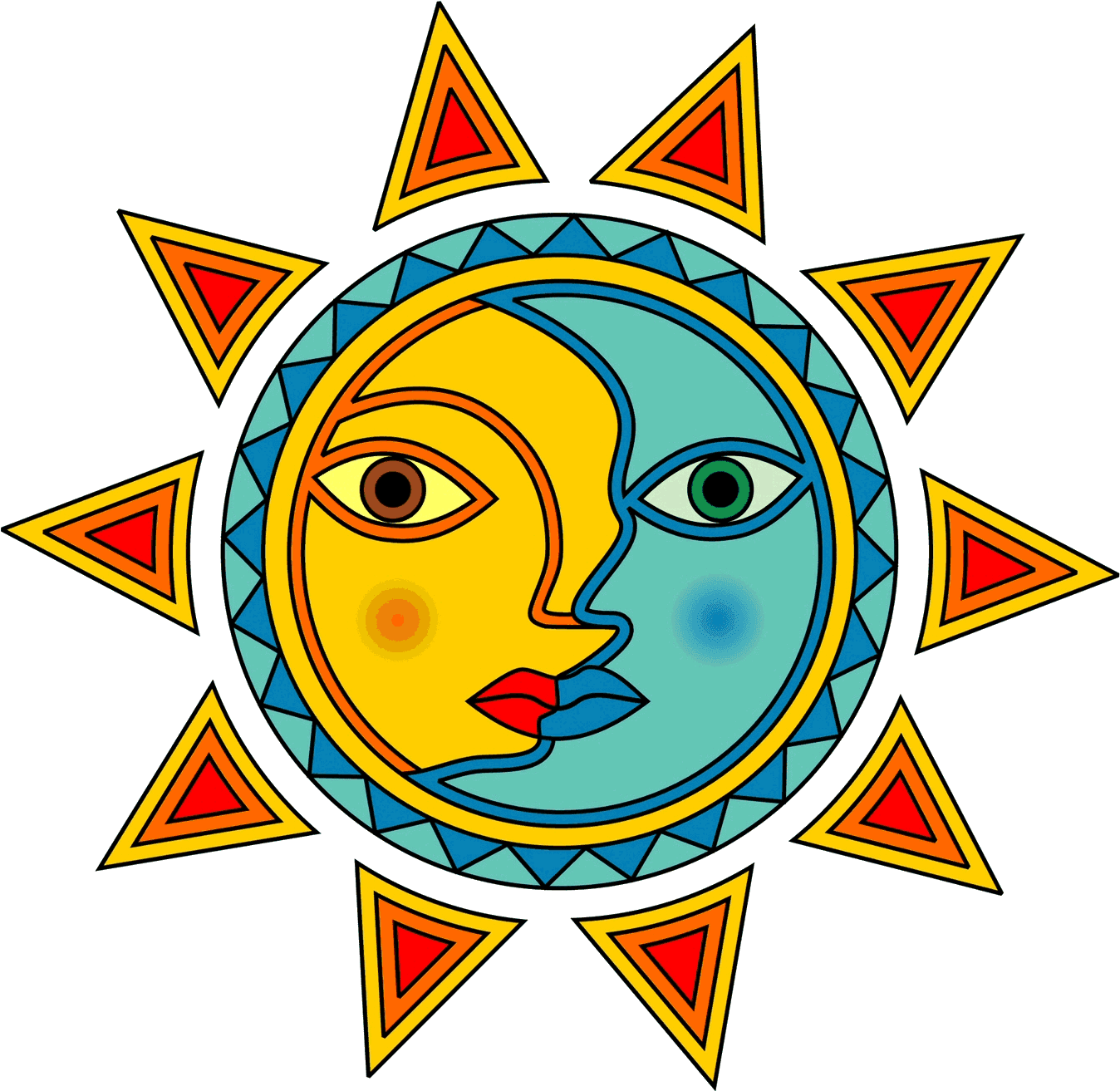 Friday Fiesta - Sun And Moon South America - Free Transparent PNG Clipart Images Download. - Transparent PNG Free Download | PNGio