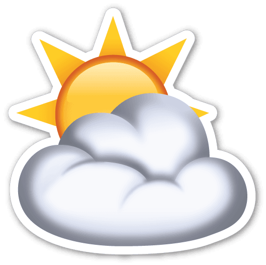 I Chose This Picture Because If It Is Cloudy, The Sun - Sun Cloud Emoji - Free Transparent PNG Clipart Images Download. - Transparent PNG Free Download | PNGio