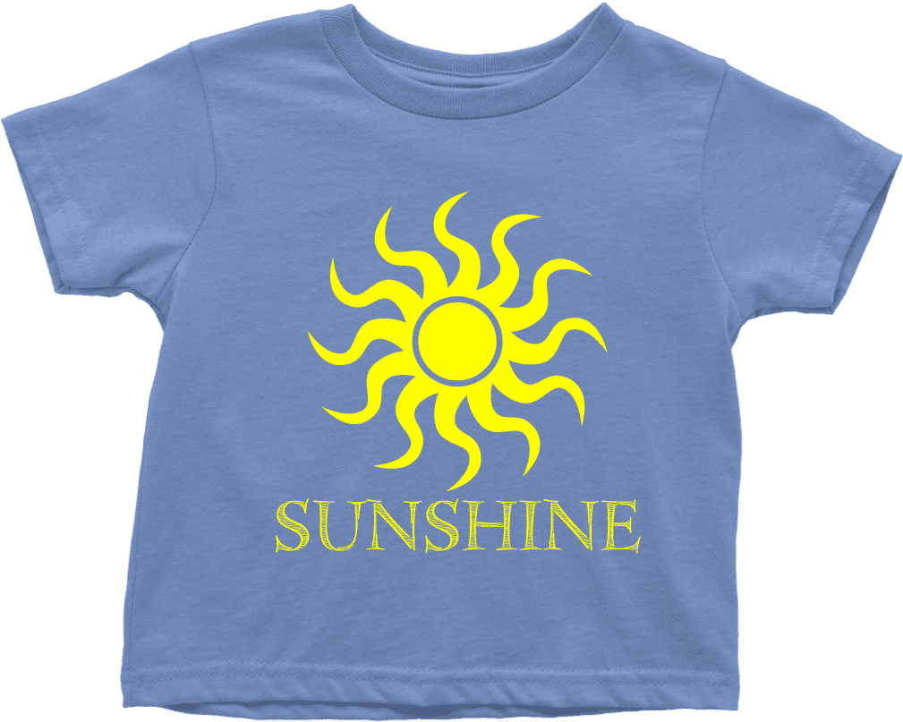 Sunshine T-shirt Infant/toddler - Sun Symbol On Black Background - Free Transparent PNG Clipart Images Download. - Transparent PNG Free Download | PNGio