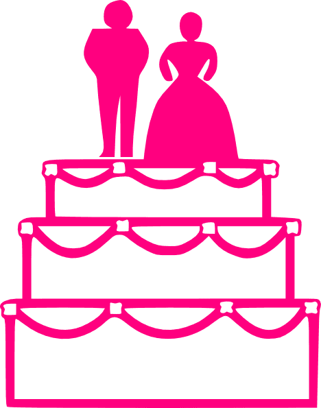 Pink Wedding Cake Clip Art At Clker - Wedding Cake Clip Art - Free Transparent PNG Clipart Images Download. - Transparent PNG Free Download | PNGio