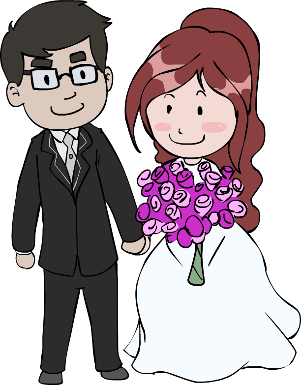 Cartoon Pictures Of Wedding Couples - Wedding Couple Cartoon Png - Free Transparent PNG Clipart Images Download. - Transparent PNG Free Download | PNGio