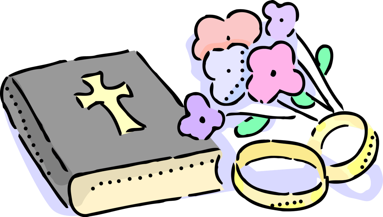 Vector Illustration Of Wedding Ring Bands With Christian - Bible Clipart Wedding - Free Transparent PNG Clipart Images Download. - Transparent PNG Free Download | PNGio