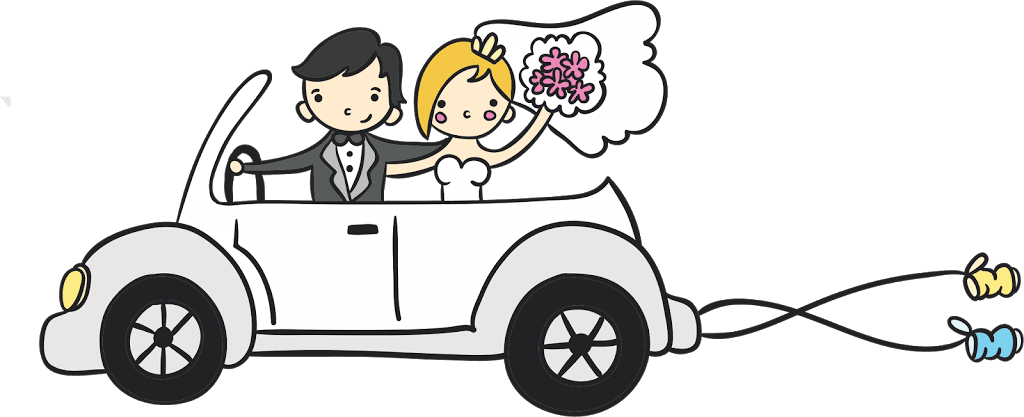 Desenho De Noivinhos Para Convite - Wedding Car Cartoon - Free Transparent PNG Clipart Images Download. - Transparent PNG Free Download | PNGio