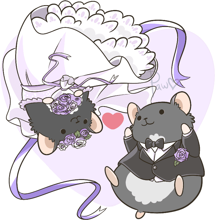 Hamster Wedding By Pawlove-arts - Hamster Wedding - Free Transparent PNG Clipart Images Download. - Transparent PNG Free Download | PNGio