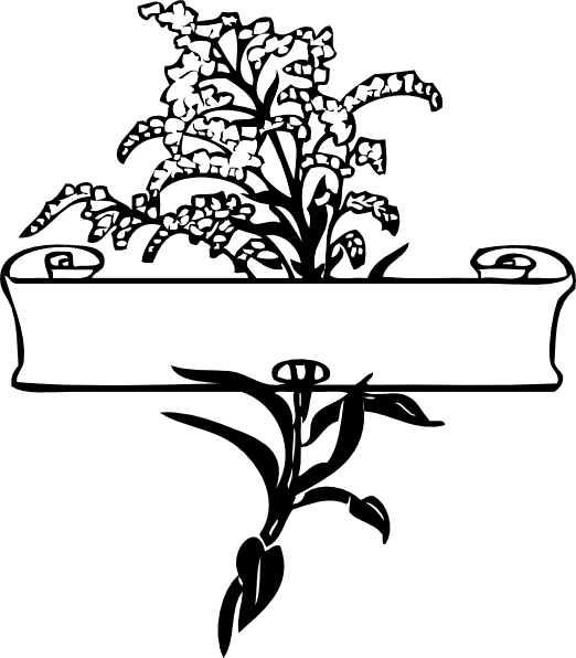 Free Vector Scroll Artwork - Wedding Flowers Clip Art Black And White - Free Transparent PNG Clipart Images Download. - Transparent PNG Free Download | PNGio