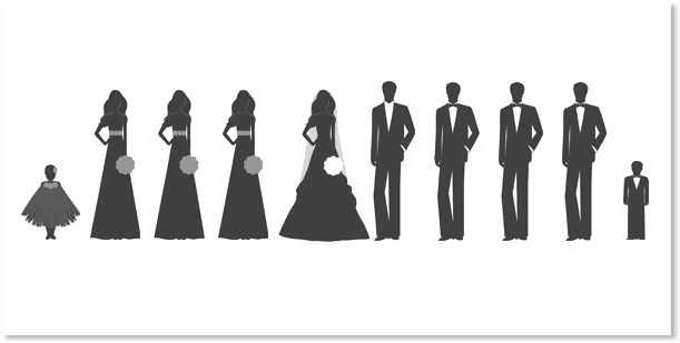 Wedding Programs With Bridal Party Silhouettes Page - Wedding - Free Transparent PNG Clipart Images Download. - Transparent PNG Free Download | PNGio