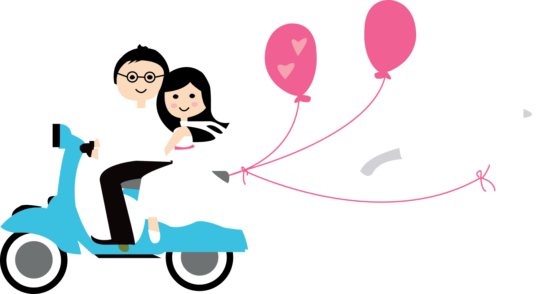 Wedding Vespa Kartun - Free Transparent PNG Clipart Images Download. - Transparent PNG Free Download | PNGio