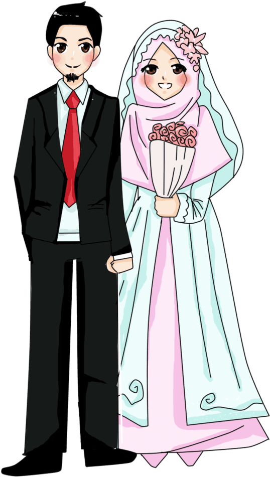 Happy Wedding Muslimah By Kurapikarryn0402 - Muslim Wedding Cartoon Png - Free Transparent PNG Clipart Images Download. - Transparent PNG Free Download | PNGio