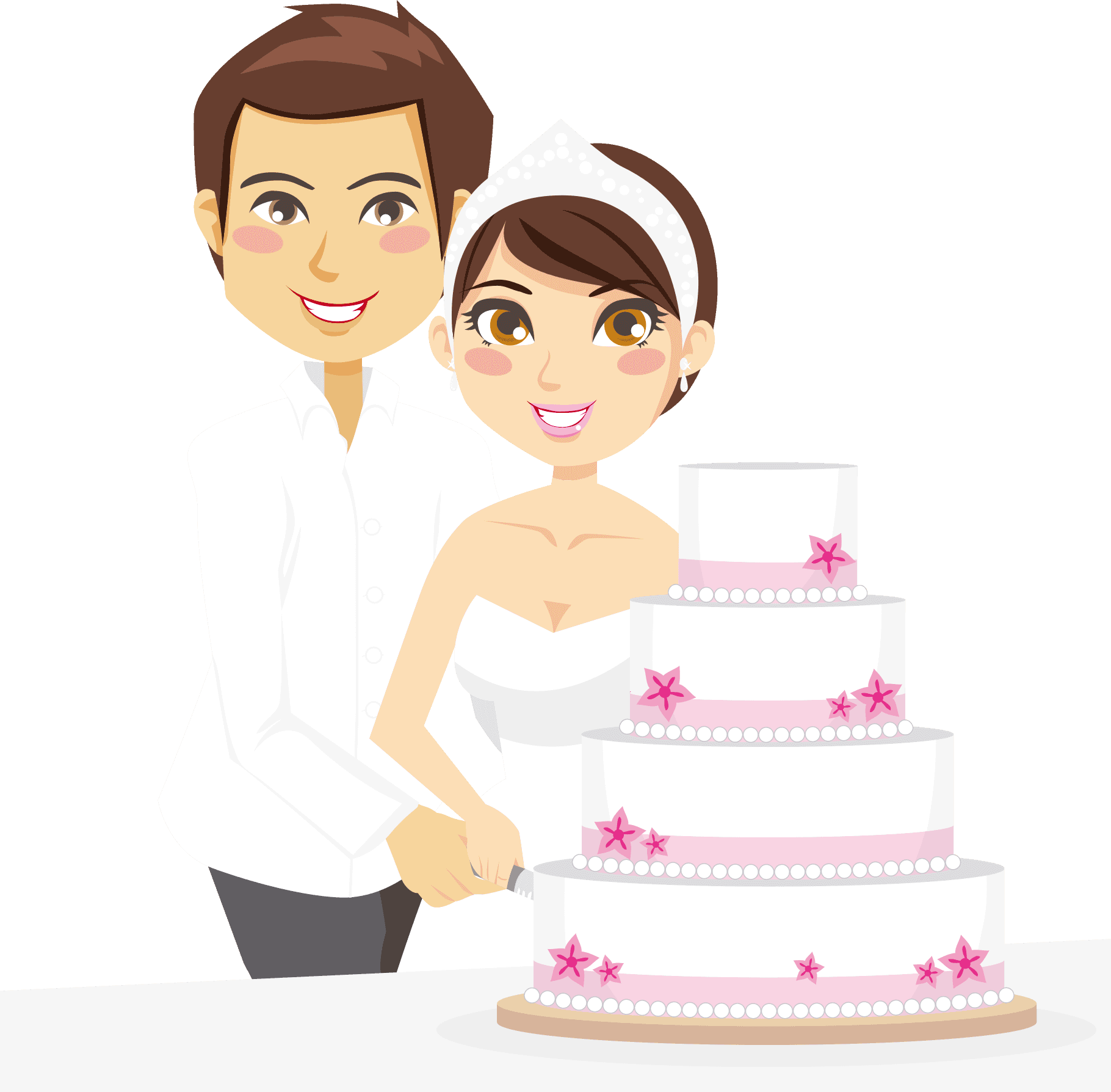 新郎新娘切蛋糕 - Wedding Cake - Free Transparent PNG Clipart Images Download. - Transparent PNG Free Download | PNGio