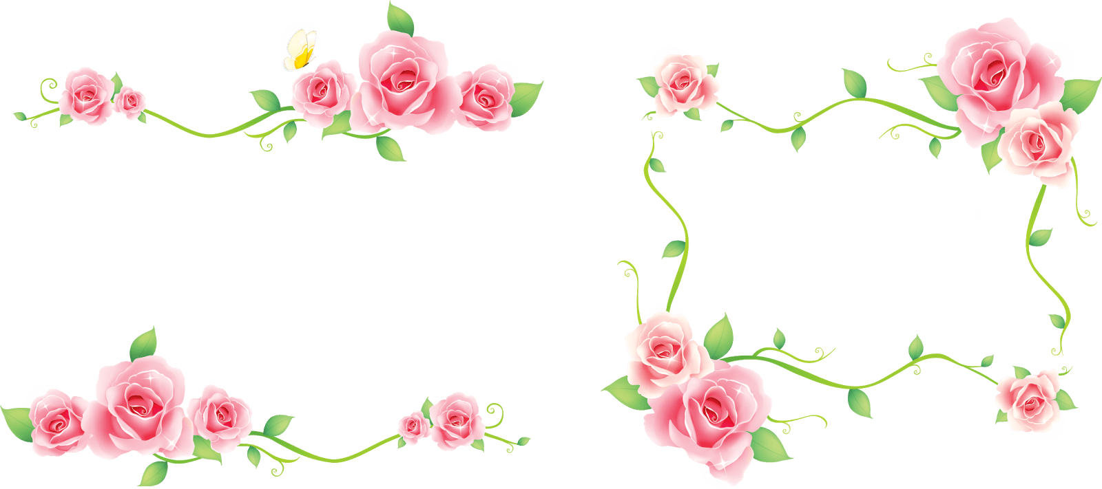 Floral, Cantos, Clipart, Png, Desenho, Transparente, - Frame Wedding - Free Transparent PNG Clipart Images Download. - Transparent PNG Free Download | PNGio