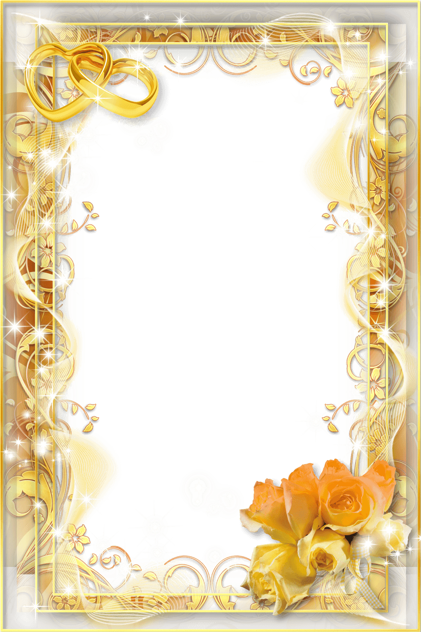 Yellow Wedding Png Photo Frame - Png Wedding Photo Frames - Free Transparent PNG Clipart Images Download. - Transparent PNG Free Download | PNGio