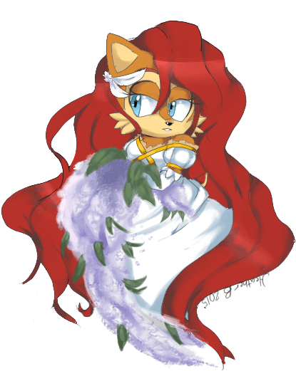 This Was A Practice Of Drawing Sally And Digital Art - Sonic And Sally Wedding - Free Transparent PNG Clipart Images Download. - Transparent PNG Free Download | PNGio