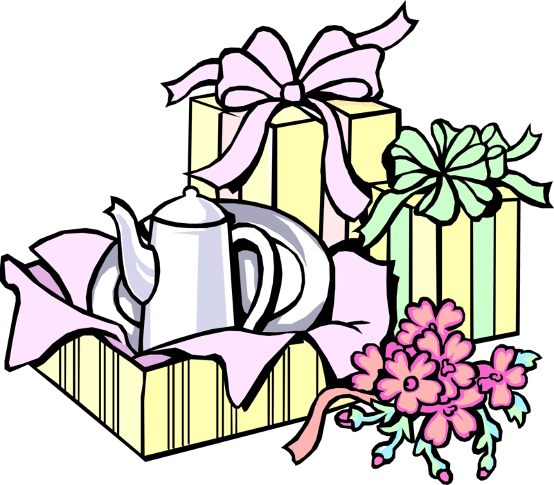 Vector Illustration Of Wedding Shower Gifts With Ribbons - Wedding Gifts Clipart - Free Transparent PNG Clipart Images Download. - Transparent PNG Free Download | PNGio