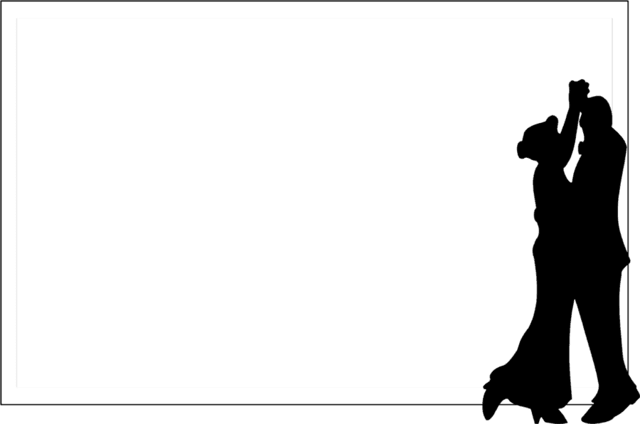 Dance Clipart Black And White Silhouette - 50th Wedding Anniversary Sticker (oval) - Free Transparent PNG Clipart Images Download. - Transparent PNG Free Download | PNGio