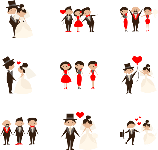 Wedding People Collection - Wedding Marriage Best Wishes Party Custom Car Magnet - Free Transparent PNG Clipart Images Download. - Transparent PNG Free Download | PNGio
