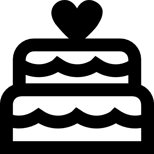 Wedding And Event Floral And Décor Services - Black And White Cake Symbol - Free Transparent PNG Clipart Images Download. - Transparent PNG Free Download | PNGio