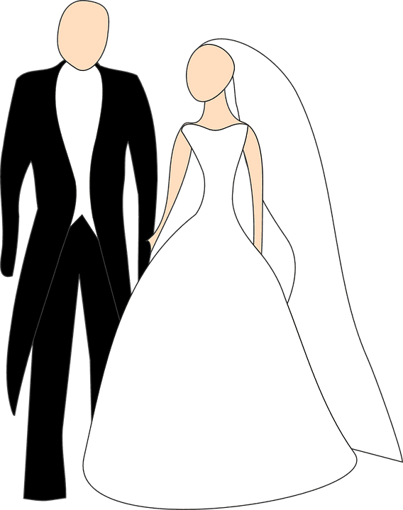 Bride Broom Wedding Dress Smoking Marriage Couple - Bride And Groom Clipart - Free Transparent PNG Clipart Images Download. - Transparent PNG Free Download | PNGio