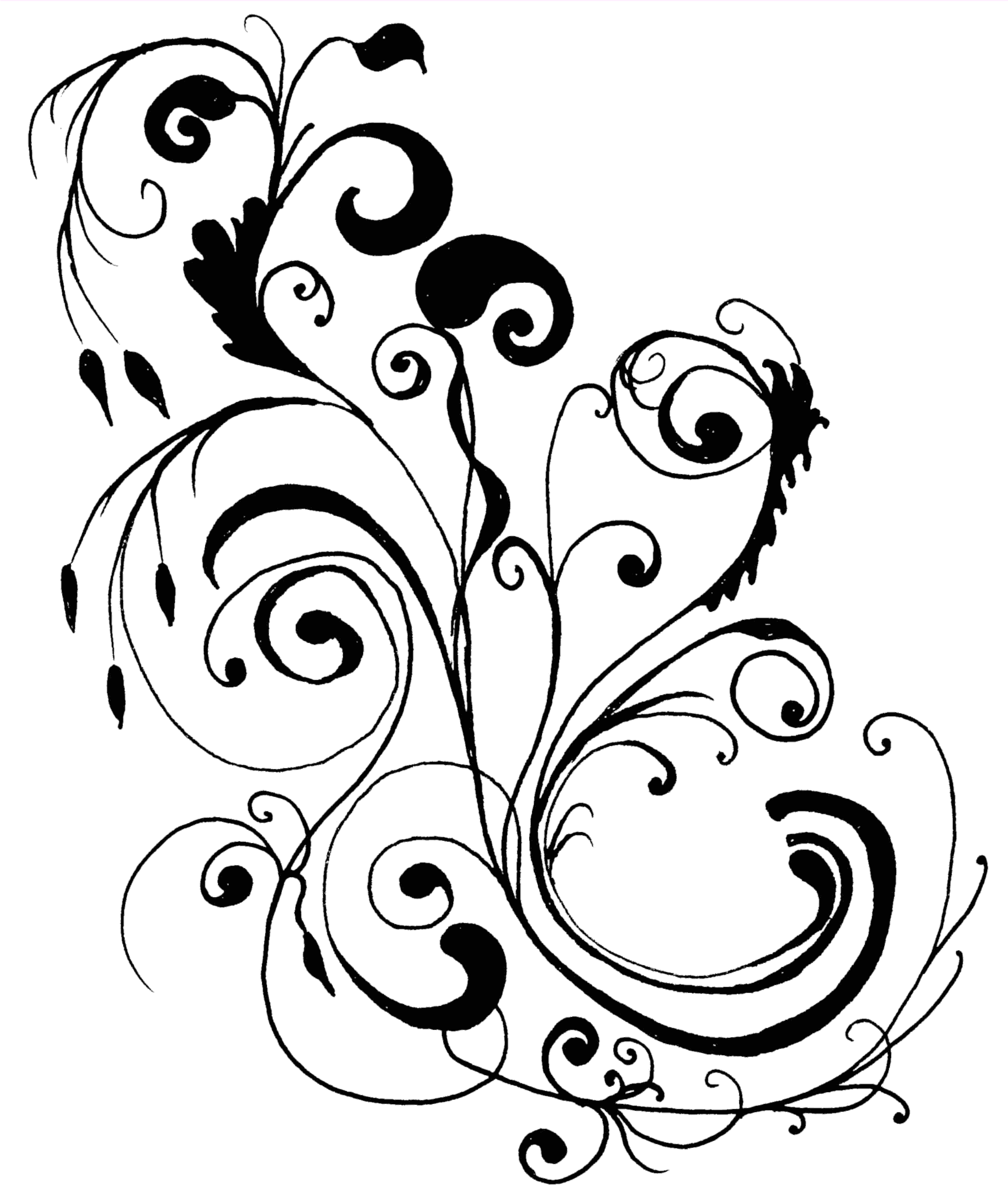 Clip Art Wedding Borders Free - Flower Line Art - Free Transparent PNG Clipart Images Download. - Transparent PNG Free Download | PNGio