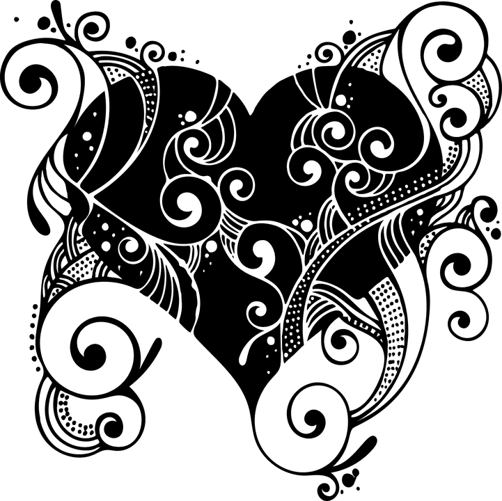 Wedding Flourish Cliparts - Heart Silhouette - Free Transparent PNG Clipart Images Download. - Transparent PNG Free Download | PNGio