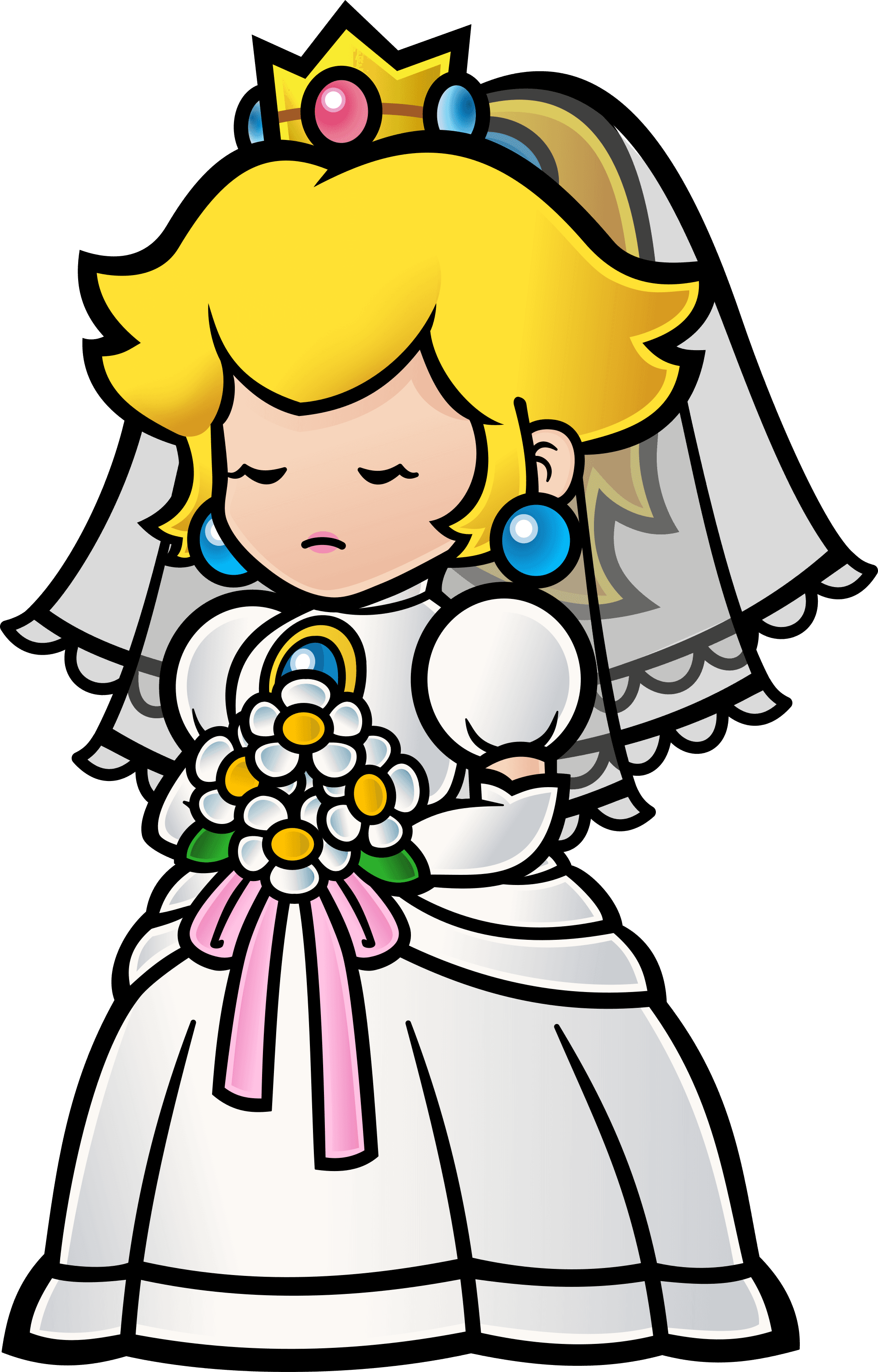 Fawfulthegreat64 Wedding Peach - Princess Peach For Paper Mario - Free Transparent PNG Clipart Images Download. - Transparent PNG Free Download | PNGio