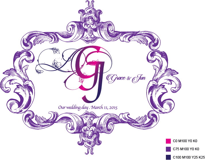 Wedding Backdrop Logo Design & Production - Linkedwin Pu Leather Cover Scrapbook With Printed Design, - Free Transparent PNG Clipart Images Download. - Transparent PNG Free Download | PNGio