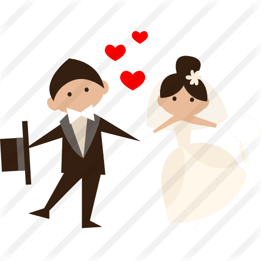Wedding Couple - Cartoon Bride And Groom - Free Transparent PNG Clipart Images Download. - Transparent PNG Free Download | PNGio