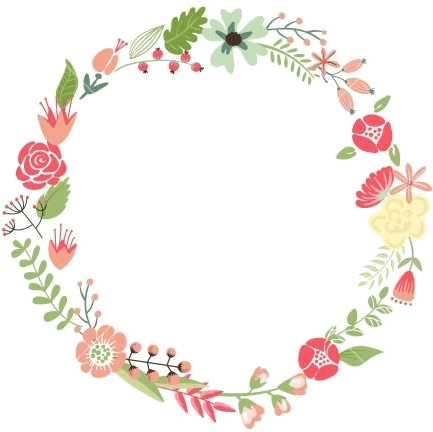 Cute Retro Flowers Arranged Un A Shape Of The Wreath - Vector De Flores Vintage Png - Free Transparent PNG Clipart Images Download. - Transparent PNG Free Download | PNGio
