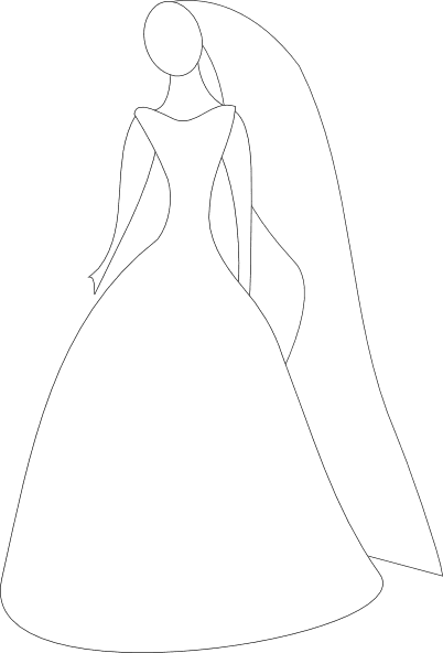 Free Vector Bride In Wedding Dress Clip Art - Bride Silhouette Clip Art - Free Transparent PNG Clipart Images Download. - Transparent PNG Free Download | PNGio