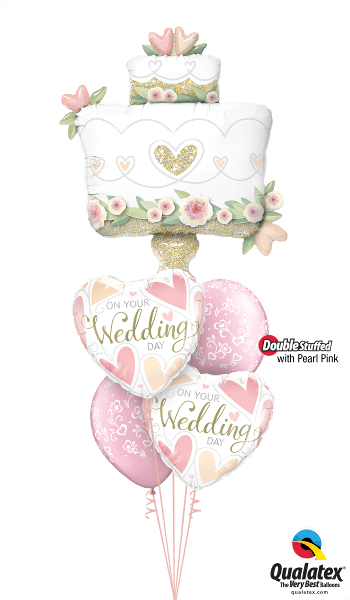 Delicious Wedding Cake Balloon Bouquet - 15cm Qualatex Quick Link Balloons Assorted Colours - Free Transparent PNG Clipart Images Download. - Transparent PNG Free Download | PNGio