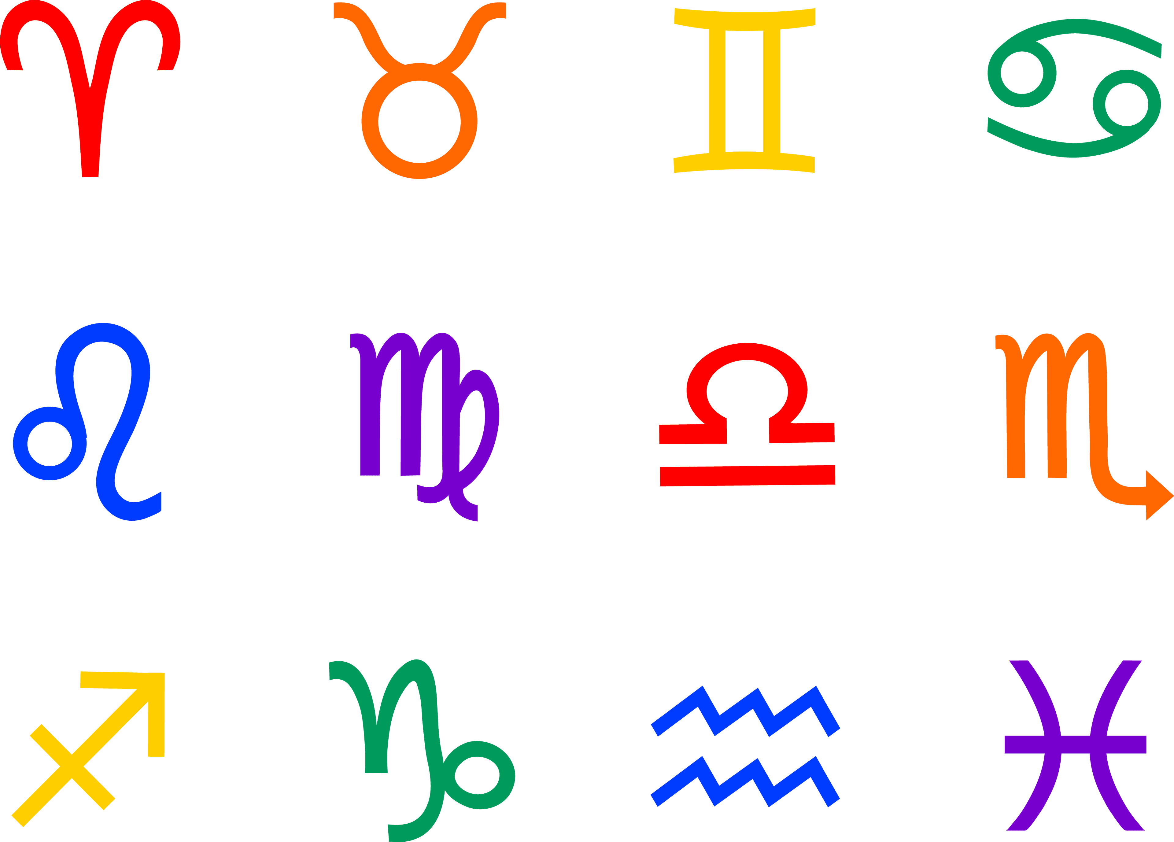Zodiac Clip Art Free For Commercial Use - Zodiac Signs Symbols Tattoos - Free Transparent PNG Clipart Images Download. - Transparent PNG Free Download | PNGio
