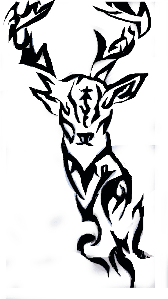 Images For Tribal Deer Design - Tribal Deer Tattoo Designs - Free Transparent PNG Clipart Images Download. - Transparent PNG Free Download | PNGio